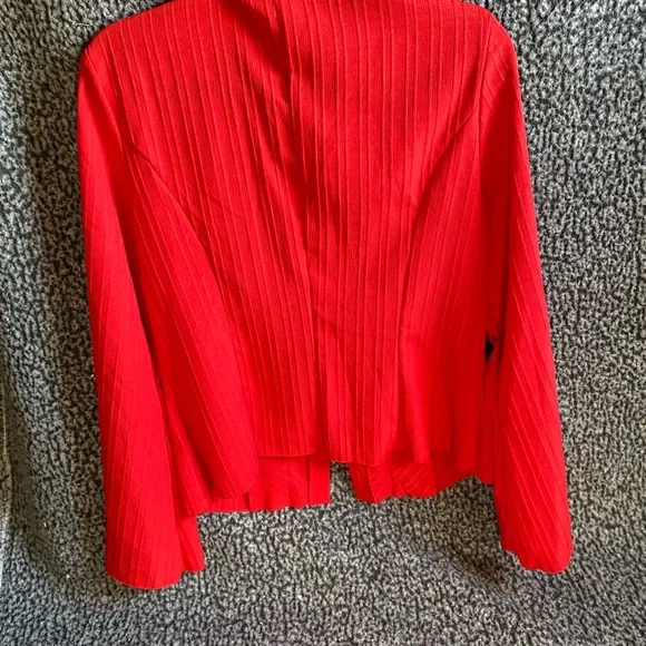 Red Ruffled Front Button Blouse - Picture 5 of 5